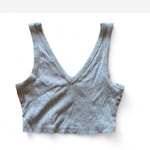 Wild Fable Heather Gray Ribbed Top